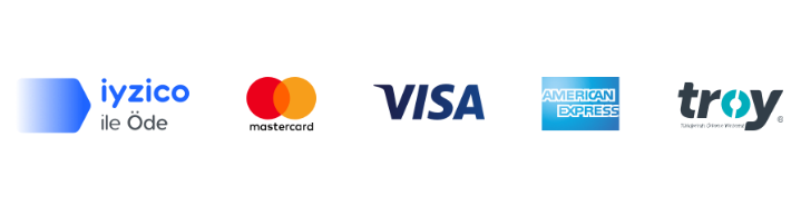 iyzico, Mastercard, VISA, American Express, Troy ile ödeme